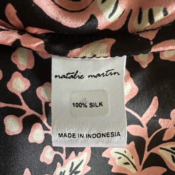 Natalie Martin Marin Dress with Sash in Sweet Autumn Black size L EUC - Picture 9 of 14